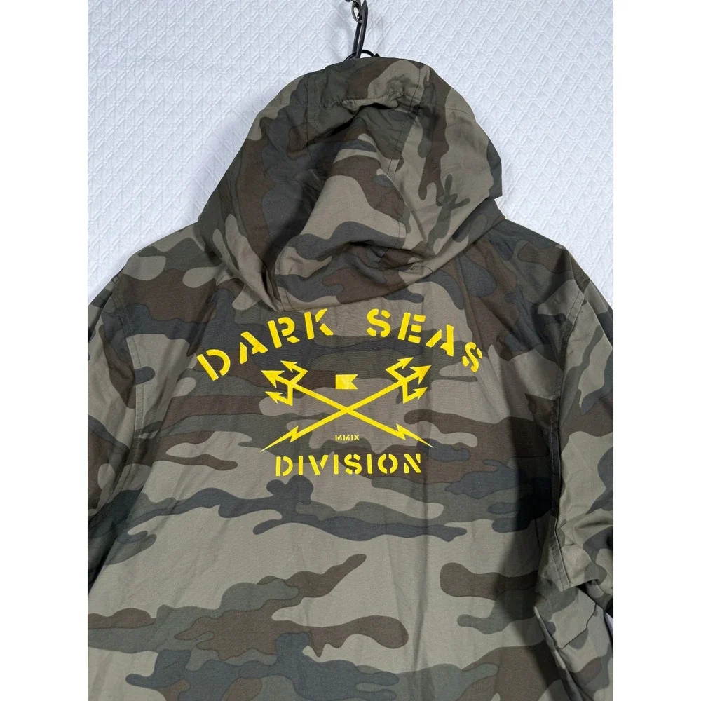 Dark Seas Division Defenders of the Deep Camo Anorak Windbreaker Mens Medium - Picture 7 of 8